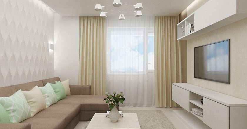 Дизайн квартир зал прямоугольные