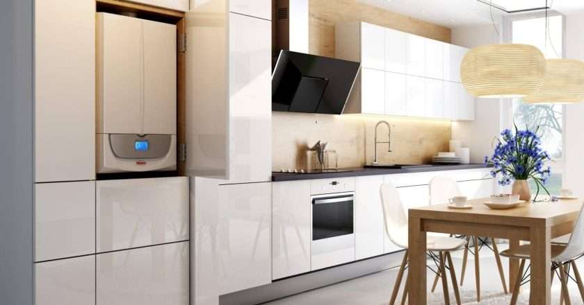 Дизайн кухни если есть газовый котел