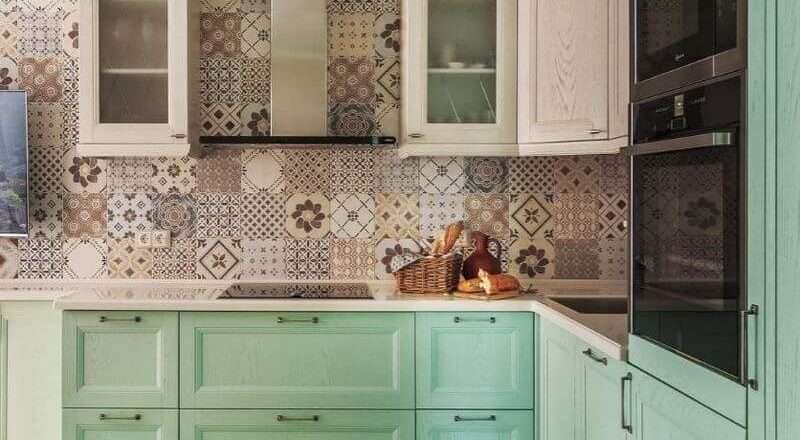Дизайн кухонь мятного цвета