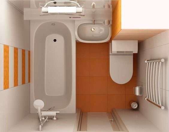 Дизайн маленьких ванн совмещенных с туалетом