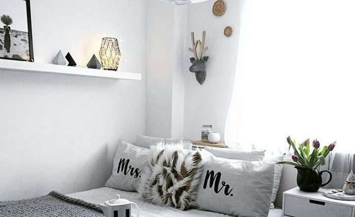 Дизайн спальни: кровать от стены до стены