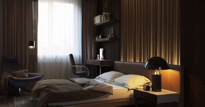 Дизайн спальни с темной мебелью: элегантность и уют