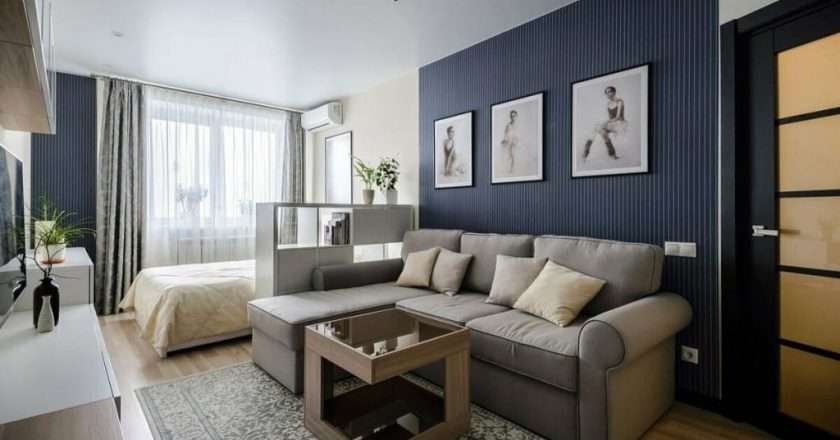 Дизайны однокомнатных квартир зал