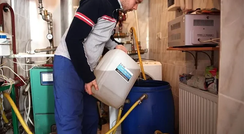 Подготовка системы отопления и залив системы водой