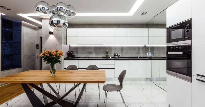 Современный дизайн кухонь в стиле хай-тек