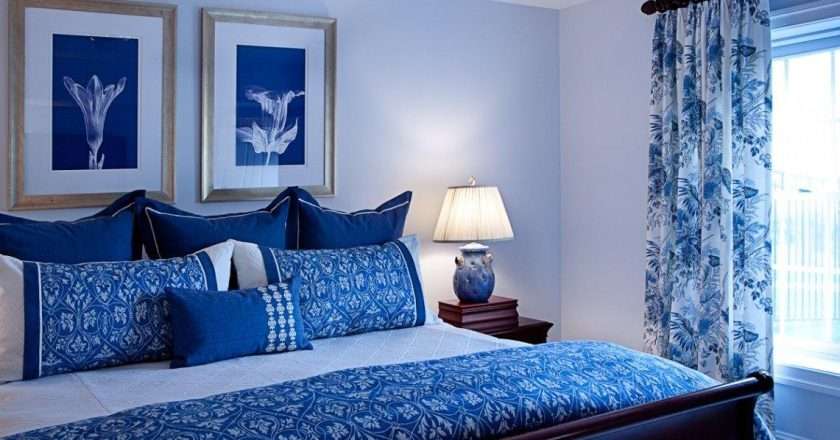 Спальня дизайн синего цвета