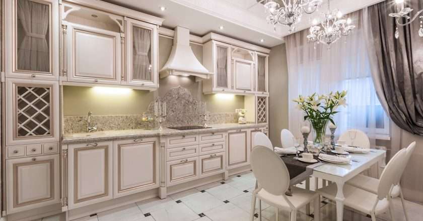 Фото дизайн кухни в стиле классик